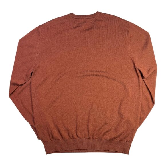 John Henric Sweden Men's XXL Brown Merino Wool Sweater Crewneck - Picture 7 of 9